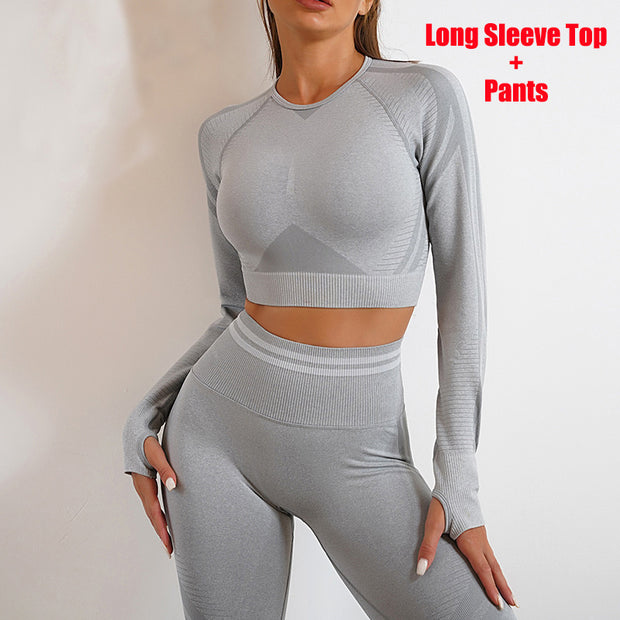 Long Sleeve Tops Outfits Butt Lifting Slim Workout Sportswear Clothing