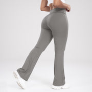Cross waist sports outdoor casual bell bottoms slim yoga pants women