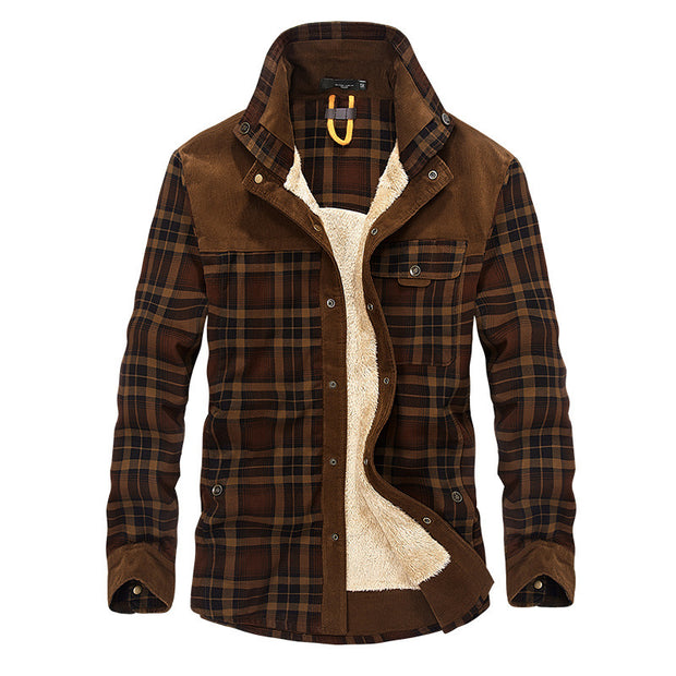 Men Thicken Warm Fleece Jackets Coats