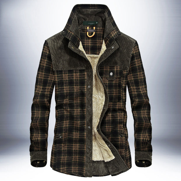 Men Thicken Warm Fleece Jackets Coats