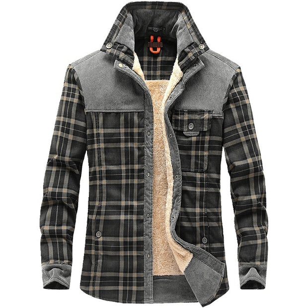 Men Thicken Warm Fleece Jackets Coats