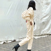 Straight Elastic Waist women rompers