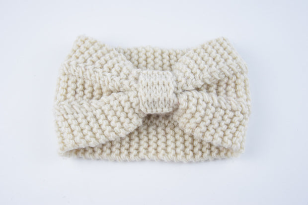 Two Vertical Bow Knitted Headbands