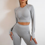 Long Sleeve Tops Outfits Butt Lifting Slim Workout Sportswear Clothing