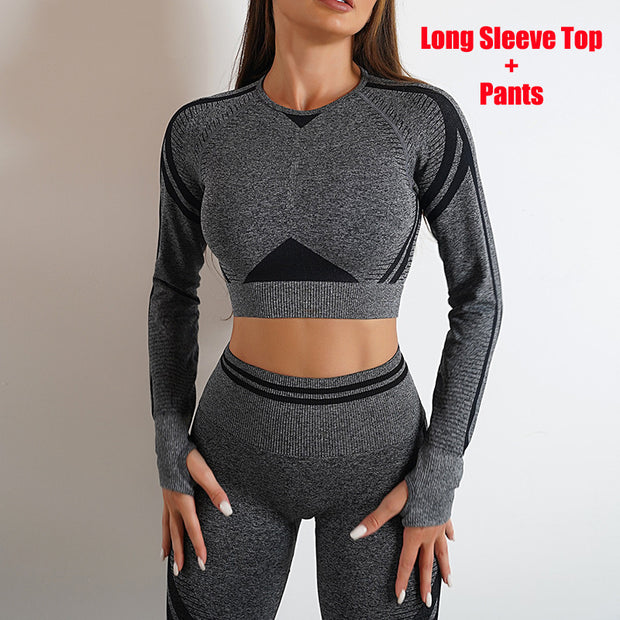 Long Sleeve Tops Outfits Butt Lifting Slim Workout Sportswear Clothing