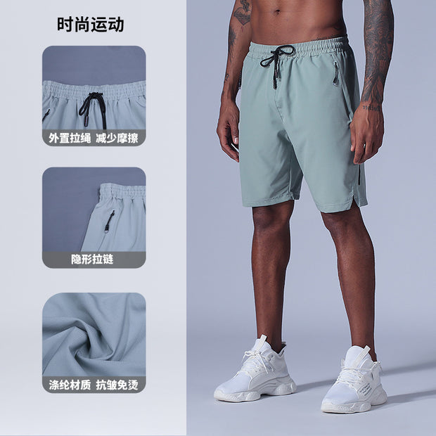 New sports shorts summer thin outdoor trend leisure sports running fitness training quick dry medium pants overalls