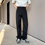 Solid Color Suit Pants Draping Smart Trousers All-match Micro-pull