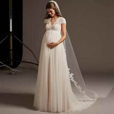 Cross-border trade evening dress 2022 Aliexpress Amazon wish Maternity wedding dress new light wedding dress from Europe and America