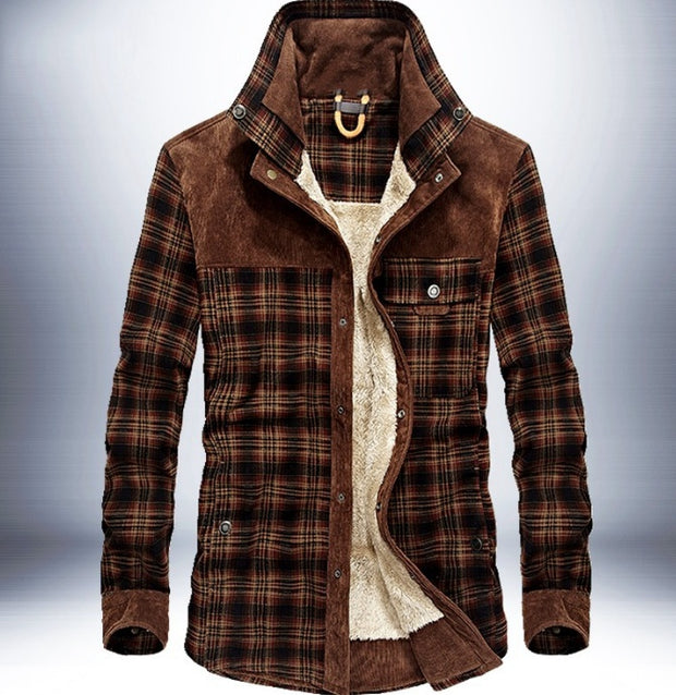 Men Thicken Warm Fleece Jackets Coats