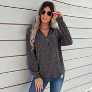 Women's Casual Lapel Pullover Knit Tops