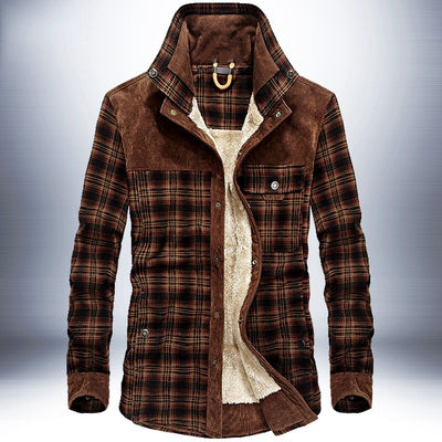 Men Thicken Warm Fleece Jackets Coats