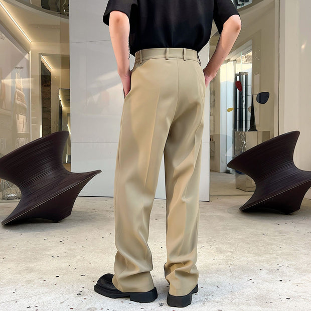 Solid Color Suit Pants Draping Smart Trousers All-match Micro-pull