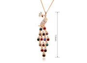 Creative Crystal Peacock Bridal Jewelry Set
