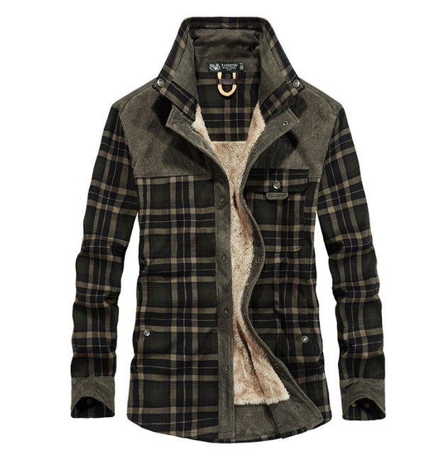 Men Thicken Warm Fleece Jackets Coats
