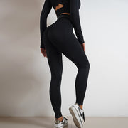 Long Sleeve Tops Outfits Butt Lifting Slim Workout Sportswear Clothing
