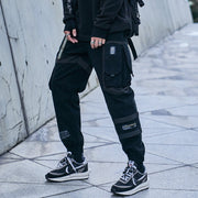 Autumn/winter new men's overalls Japanese trend Korean version multi-pocket large size casual men's small foot pants