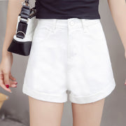 High Waisted Smoked Gray Denim Shorts For Women
