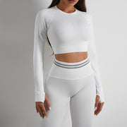 Long Sleeve Tops Outfits Butt Lifting Slim Workout Sportswear Clothing