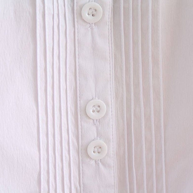 One-piece women's Summer Summer Business commute short-sleeved one-piece blouse Women's white blouse large size cotton slim jumpsuit
