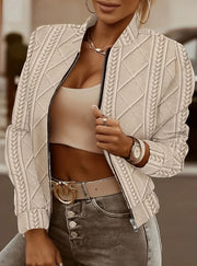 Women's Casual Zip-Up Bomber Jacket