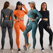 Long Sleeve Tops Outfits Butt Lifting Slim Workout Sportswear Clothing