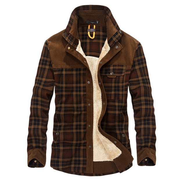 Men Thicken Warm Fleece Jackets Coats