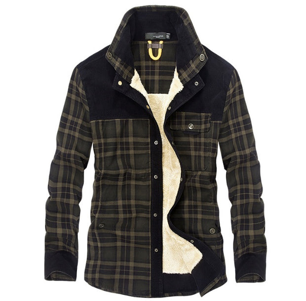 Men Thicken Warm Fleece Jackets Coats