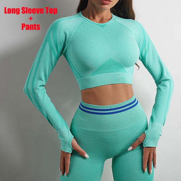 Long Sleeve Tops Outfits Butt Lifting Slim Workout Sportswear Clothing