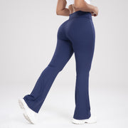 Cross waist sports outdoor casual bell bottoms slim yoga pants women