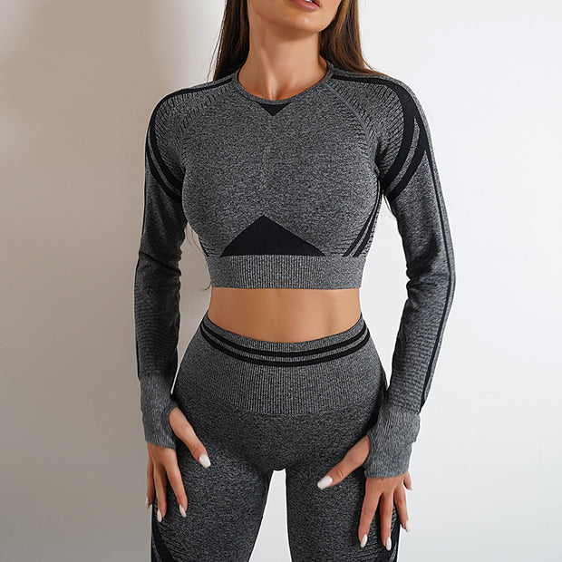 Long Sleeve Tops Outfits Butt Lifting Slim Workout Sportswear Clothing