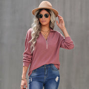 Women's Casual Lapel Pullover Knit Tops